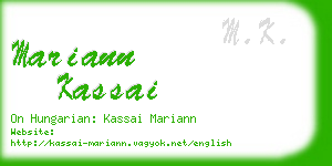 mariann kassai business card